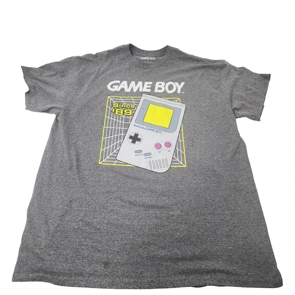 Nintendo Game Boy Retro Hand Held Since '89 Size X-Large XL Gray T-Shirt